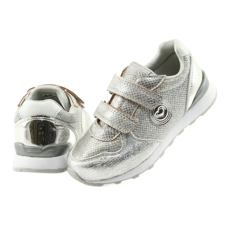 American Club ES26 chaussures de sport argent gris 8