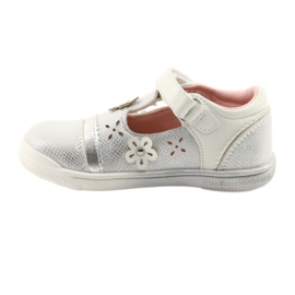 Ballerines fille fleur American Club GC20 blanche gris 2 Ballerines fille fleur American Club GC20 blanche gris 2