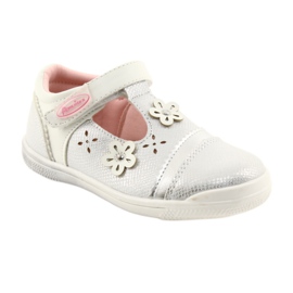 Ballerines fille fleur American Club GC20 blanche gris 1 Ballerines fille fleur American Club GC20 blanche gris 1