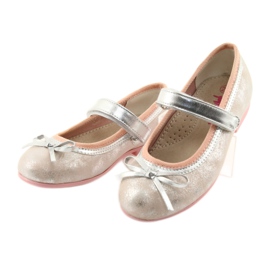 Ballerines à nœud American Club GC18 gris rose 3