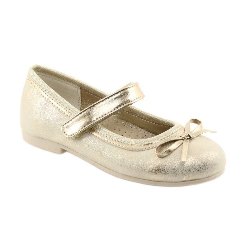 Ballerines à nœud American Club GC18 brun jaune 1