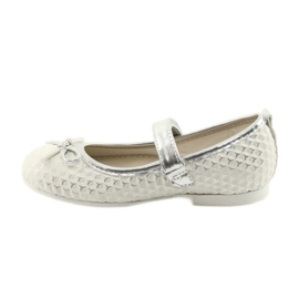 Ballerines velcro American Club GC16 blanc gris 2