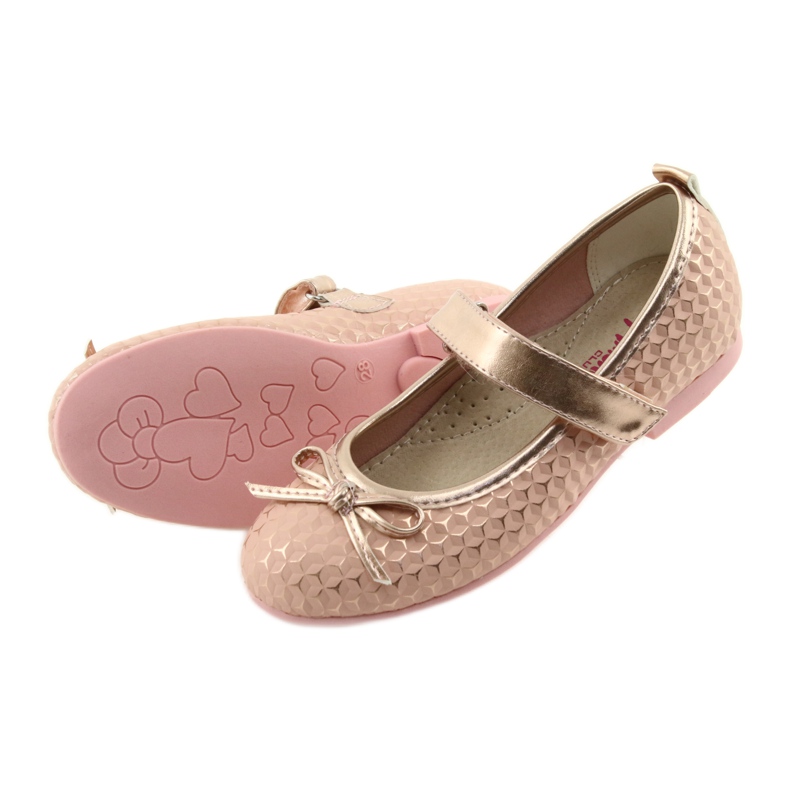 Ballerines filles arc American Club GC16 jaune rose 4