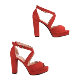 Seastar Sandales en daim sur la plate-forme rouge 1