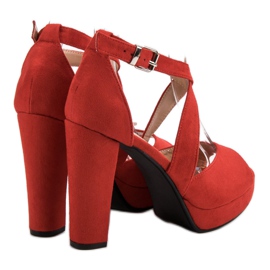 Seastar Sandales en daim sur la plate-forme rouge 6