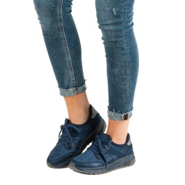 Ideal Shoes Chaussures de sport à enfiler bleu 1