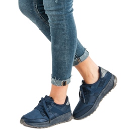 Ideal Shoes Chaussures de sport à enfiler bleu 2