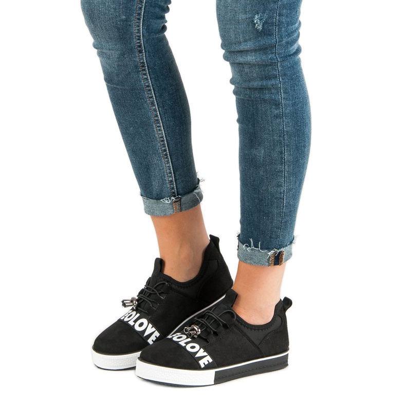 Bestelle Chaussures de sport à enfiler Love le noir 1