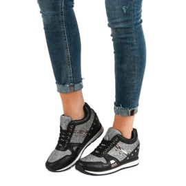 Cm Paris Baskets noires à strass 1