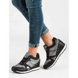 Cm Paris Baskets noires à strass 2