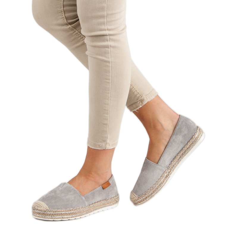 Espadrilles En Daim Grises 1