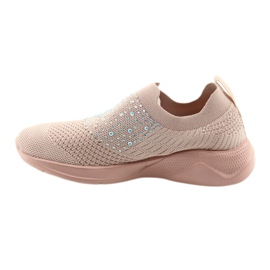 American Club Amérique AD05 Chaussures de sport féminines roses avec des zircons 2 American Club Amérique AD05 Chaussures de sport féminines roses avec des zircons 2