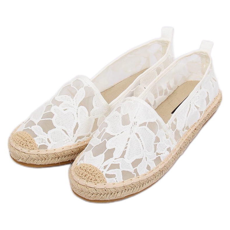 Espadrilles ajourées blanches 68-130 Blanc 2