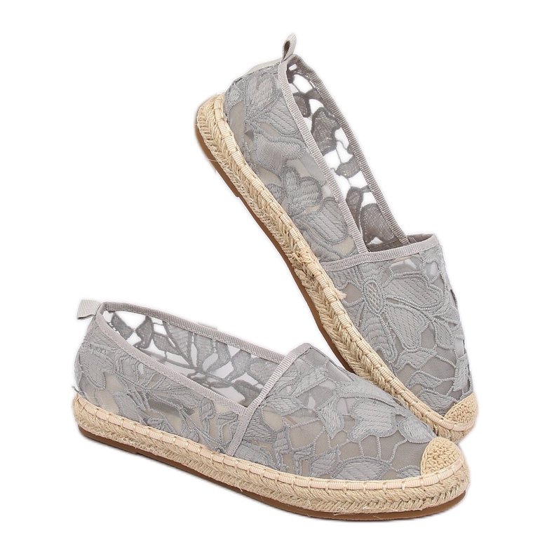 Espadrilles ajourées grises 68-130 Gris 2