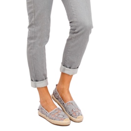 Espadrilles ajourées grises 68-130 Gris 1