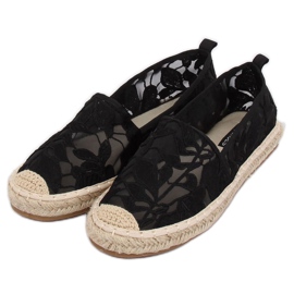 Espadrilles ajourées noires 68-130 Noir 2