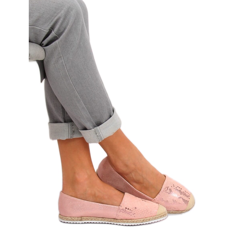 Espadrilles peau de serpent rose 68-64 Rose 1