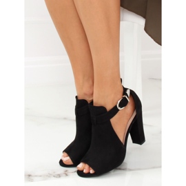 Escarpins doigt ouvert noir 368-2 Noir 1