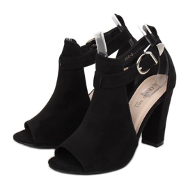 Escarpins doigt ouvert noir 368-2 Noir le noir 2