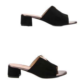Slippers en daim VINCEZA le noir 4