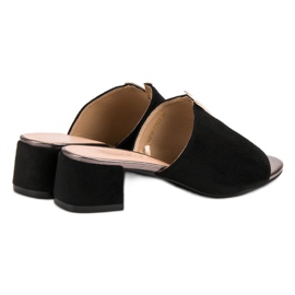 Slippers en daim VINCEZA le noir 5