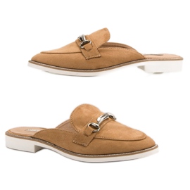 Pantoufles élégantes pour femmes brun 1 Pantoufles élégantes pour femmes brun 1