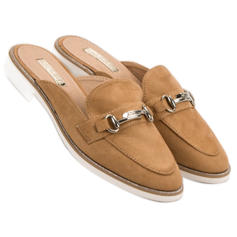 Pantoufles élégantes pour femmes brun 2 Pantoufles élégantes pour femmes brun 2