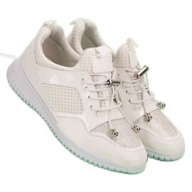 Chaussures de sport avec cordon de serrage blanc 1