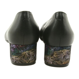 Arka Pompes en cuir pour femmes noires 5627 le noir 5