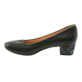 Arka Pompes en cuir pour femmes noires 5627 le noir 2