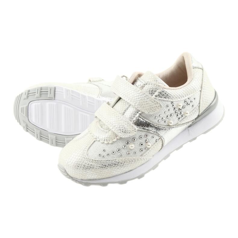 Filles sportives American Club ES19 argent blanc gris 5