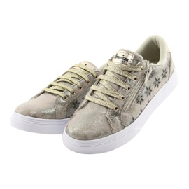 Claquettes dorées American Club ES13 pour filles sportives noir jaune 3