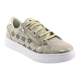 Claquettes dorées American Club ES13 pour filles sportives noir jaune 1