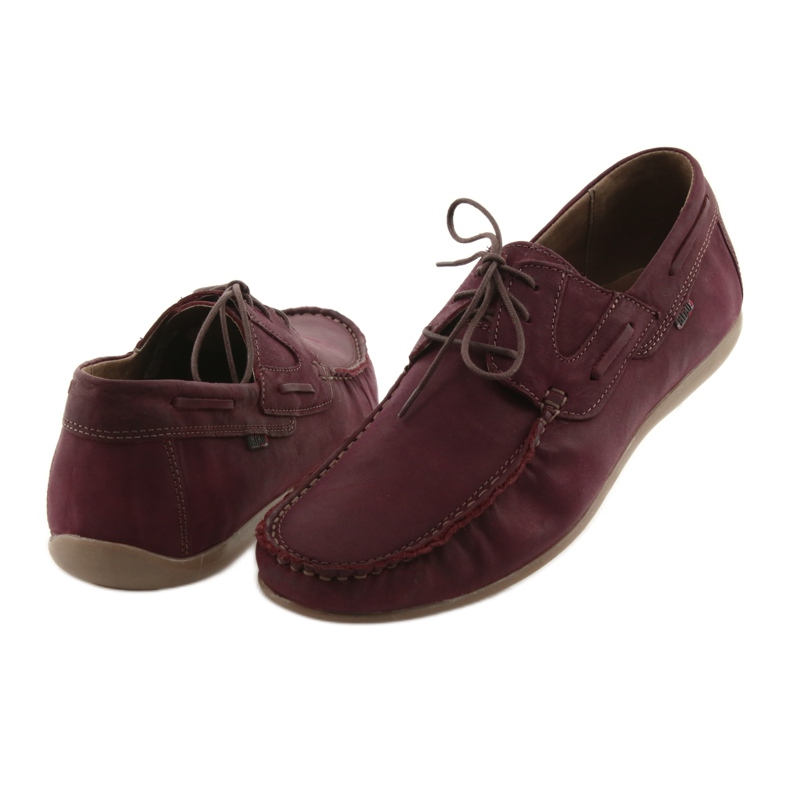 Mocassins lacés Riko 684 bordeaux multicolore 4
