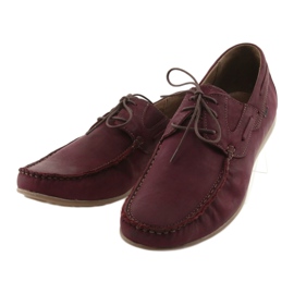 Mocassins lacés Riko 684 bordeaux multicolore 3