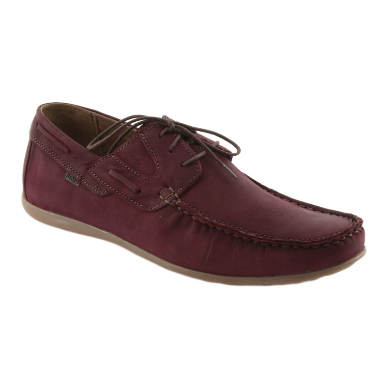 Mocassins lacés Riko 684 bordeaux multicolore 1