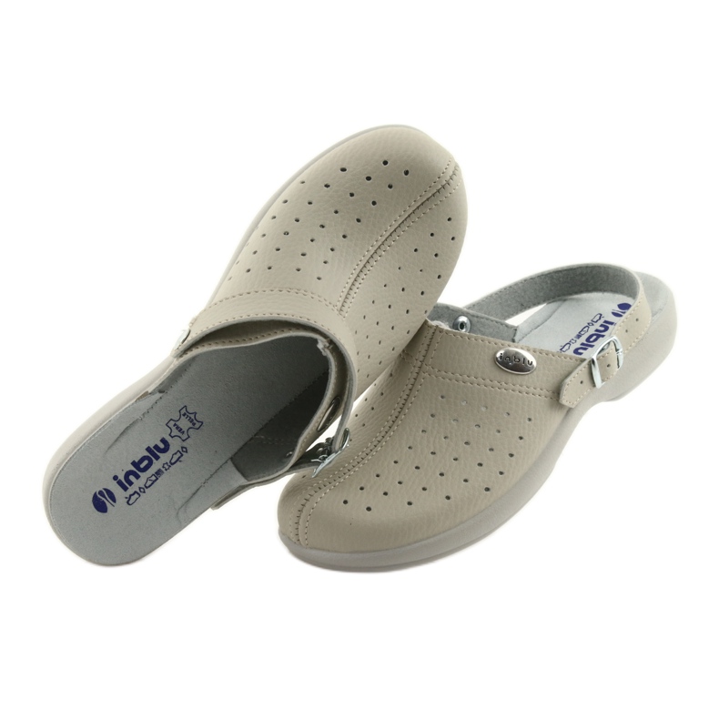 Chaussons avec une ceinture Inblu AE04 beige 6