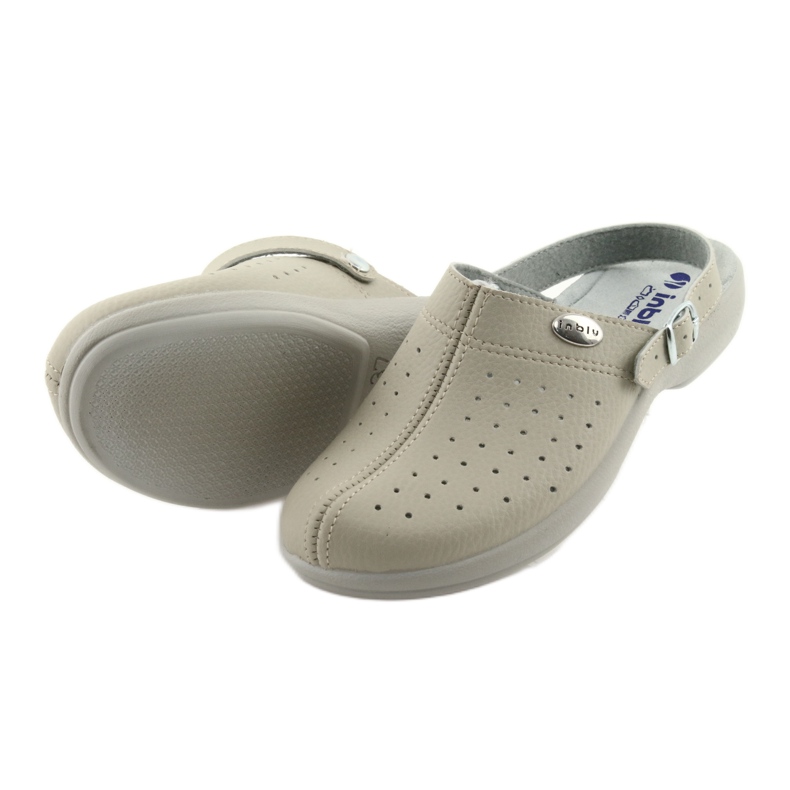Chaussons avec une ceinture Inblu AE04 beige 5