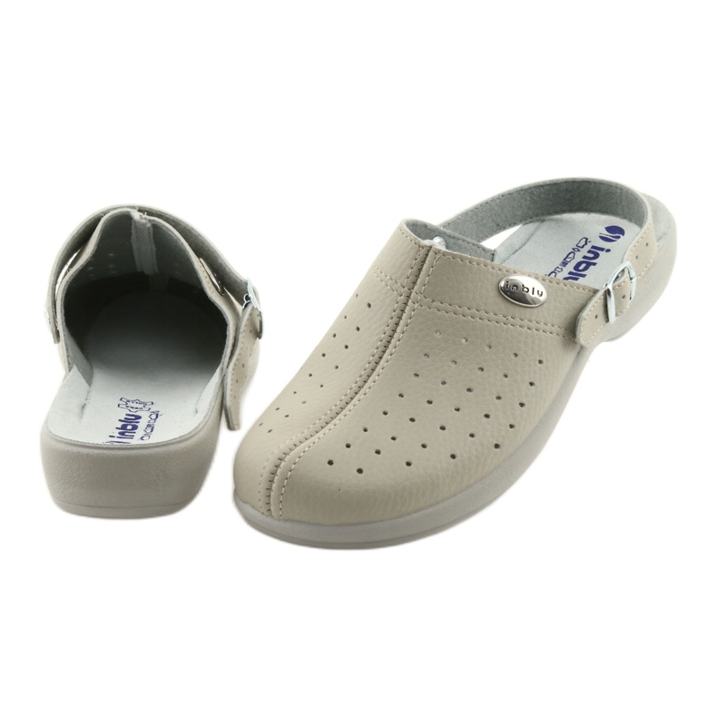 Chaussons avec une ceinture Inblu AE04 beige 4