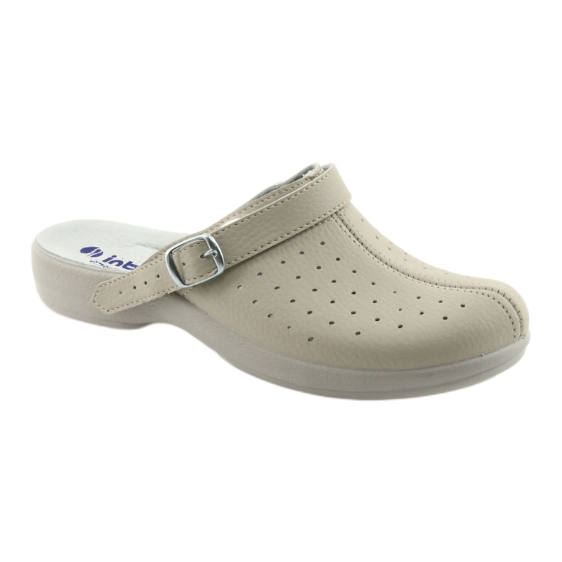 Chaussons avec une ceinture Inblu AE04 beige 1