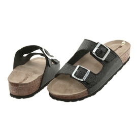 Chaussons femme Inblu NM013 noirs noirs avec particules d'argent 4