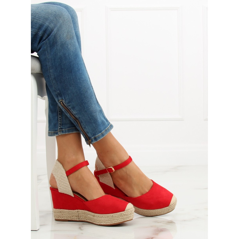 Espadrilles sur des quartiers rouges T331P Red II-GAT 1