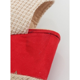 Espadrilles sur des quartiers rouges T331P Red II-GAT 4