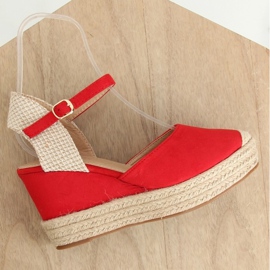 Espadrilles sur des quartiers rouges T331P Red II-GAT 3
