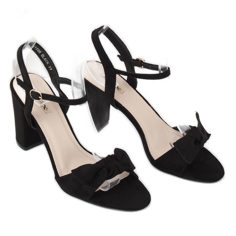 Sandales noires sur le poteau GH1508 Noir 1