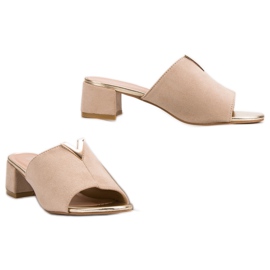 Slippers en daim VINCEZA brun 5