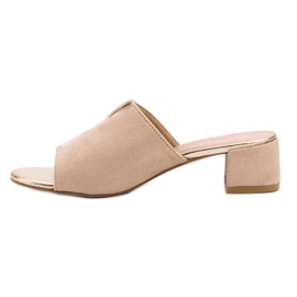Slippers en daim VINCEZA brun 3