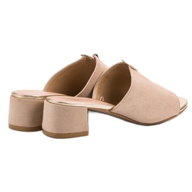 Slippers en daim VINCEZA brun 4