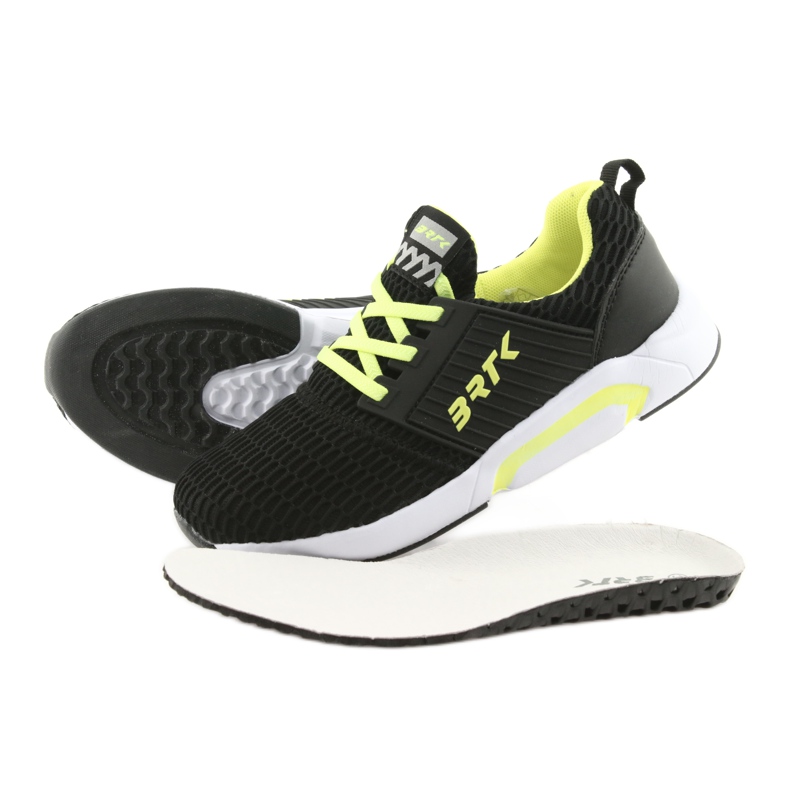 Bartek 55110 Chaussures de sport à enfiler noires jaune 5