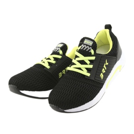 Bartek 55110 Chaussures de sport à enfiler noires le noir jaune 3